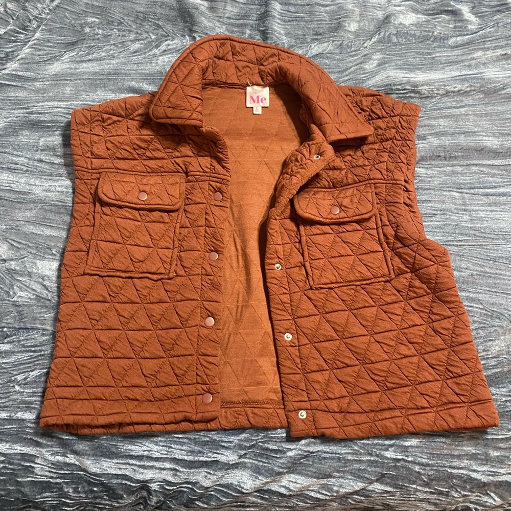 Rust Quilted Essential Vest